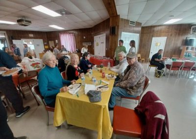 Enjoying Free Thanksgiving Dinner