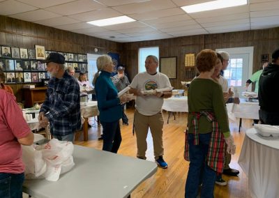 In Line for Thanksgiving meal